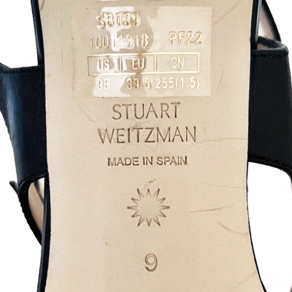 NEW Stuart Weitzman Align Heeled Sandals in Black - Picture 9 of 9